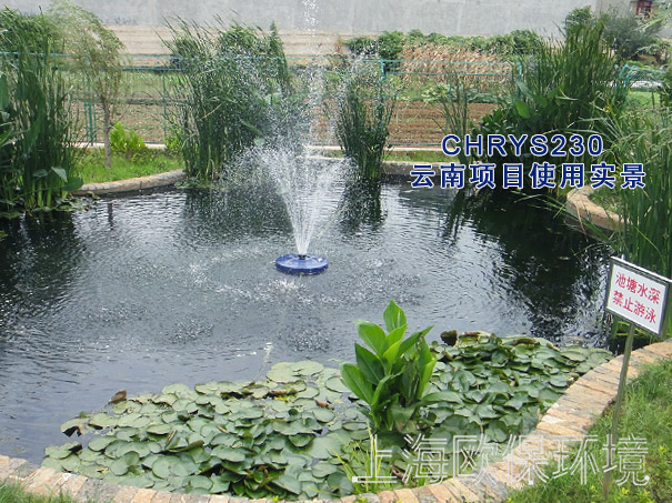 CHRYS喷泉曝气机在生态景观湖中应用 CHRYS喷泉曝气机在生态景观湖中应用