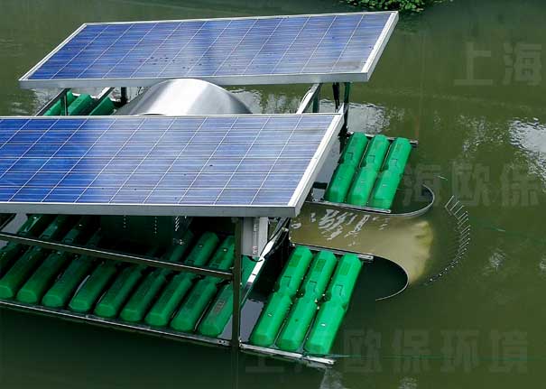 SOLARPL推流式太阳能曝气机在曝气循环同时具有清理水体表面杂物的功能 SOLARPL推流式太阳能曝气机在曝气循环同时具有清理水体表面杂物的功能