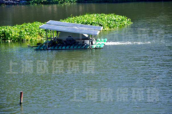 SOLARPL推流式太阳能曝气机与生物浮岛组合使用 SOLARPL推流式太阳能曝气机与生物浮岛组合使用
