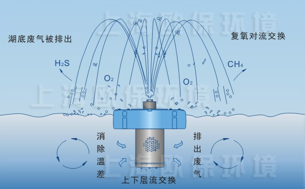 CHRYS喷泉曝气机净水原理图 CHRYS喷泉曝气机净水原理图