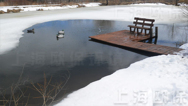 耐候型活水推流曝气机在北方生态塘、坑塘治理中使用可起到融冰作用 耐候型活水推流曝气机在北方生态塘、坑塘治理中使用可起到融冰作用